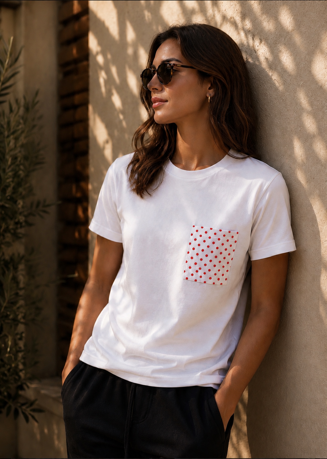 The Polka pocket t-shirt — view 1